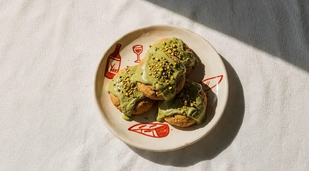 Galletas con crema de pistacho